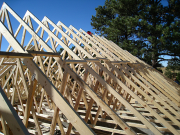 Trusses Installed with Bracing Blocks  