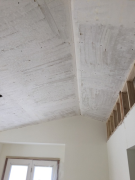 Popcorn ceiling is removed