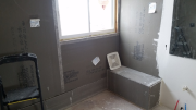 Durock sheathing in master shower