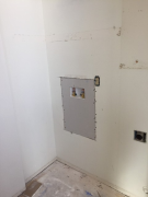 Drywall patch in laundry room