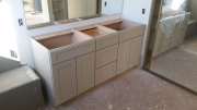 Master bath cabinets