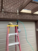 Caulking cantilevered joist at wall penetration