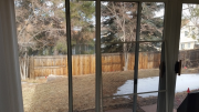 Before - View of backyard from enclosed patio