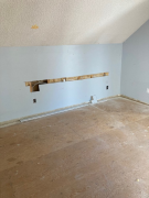 Drywall patch area due to electrical rough-in