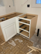 Kitchen base cabinets set