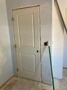 Bedroom door installed