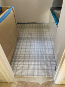 New tile floor in kids' bath