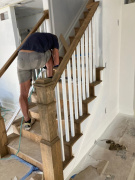 Paul installing balusters