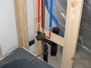 Shower valve is installed