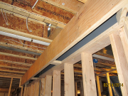 Framing around steel beams in bedrooms