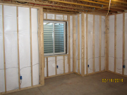 West bedroom walls are framed