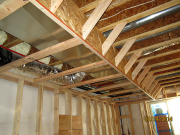 TV room ceiling detail