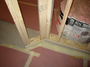 45 degree corners are framed with solid backings