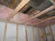 Main drain pipe is covered with insulation
