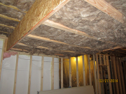 Dropped soffits are insulated