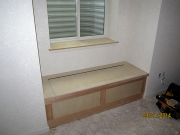 Bedroom seat is built