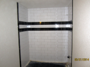 Wall tile at tub