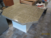 Island countertop installation