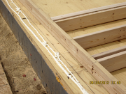 Foam is applied on subfloor for better air infiltration control