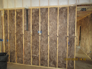 Some interior walls are sound insulated