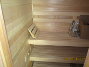Interior of sauna