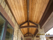 Raked porch t&g soffit