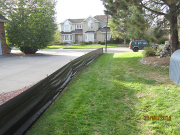 Silt fence is in place for erosion control