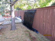 Fence is removed and stored