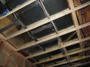 Dropped ceiling under ducts
