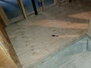 Framed floor above sump pit