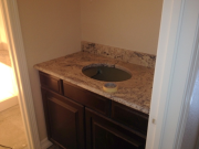 Granite top installed in bathroom