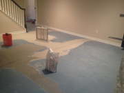 Prepping floor for vinyl flooring