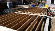 Floor joists are installed