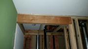 New beam in closet to hold upper floor