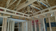 Coffer ceilings are framed