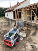 Concrete walls being removed