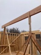 Ridge beam for kitchen temp in place