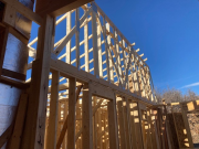 New trusses over laundry & powder room