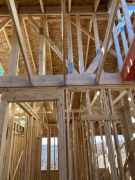 New kitchen ceiling rafters to new ledger