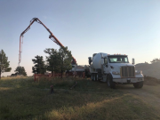 Wall foundation pour - first truck