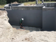 Foundation drain trenching
