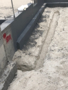 Foundation drain trenches