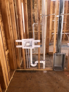 Plumbing installation in progress