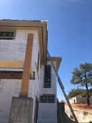 Southwest corner of rear deck soffit