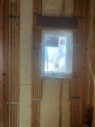 Lower level closed cell foam insulation