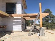 Rear deck joists installed