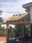 BBQ roof sheathing in progress