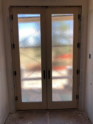 Custom front door glass