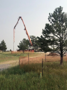 Concrete pump set up