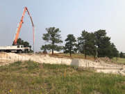 Footing concrete pour day